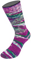 Lana Grossa Cool Wool 4 Socks Print 3 7207 Viola/Grün/Dunkelblau/Weiß/Hellblau-3