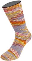Lana Grossa Cool Wool 4 Socks Print 3 7208 Veilchenblau/Curry/Tonrot/Ecru/Fuchsia-3