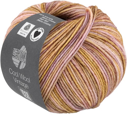 Lana Grossa Cool Wool Vintage 7386 Camel-Lila
