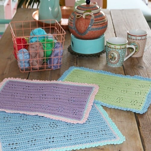 Häkelanleitung Coton 4 Frühlings-Tischset