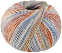 Lana Grossa Cotonella Multi 104 Rohweiß/Hellblau/Zart-/Gelbgrün/Rost