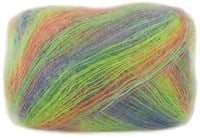 Lana Grossa Cottonhair 102 Orange/Grün/Gelbgrün/Blauviolett/Graubraun