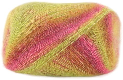 Lana Grossa Cottonhair 107 Limette/Neonpink/Fuchsia/Braun/Orange/Zitrusgelb
