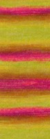 Lana Grossa Cottonhair 107 Limette/Neonpink/Fuchsia/Braun/Orange/Zitrusgelb-2