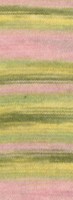 Lana Grossa Cottonhair 108 Vanille/Rosa/Altrosa/Dunkeloliv/Lindgrün-2