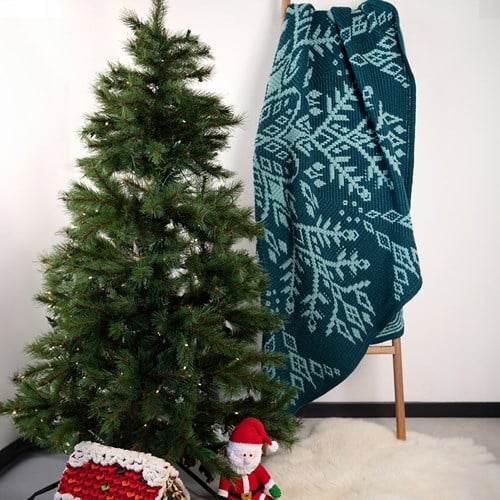 Arctic Bloom Decke Dark Blue Häkelpaket - Exklusive Muster