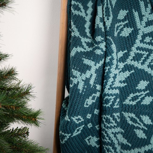 Arctic Bloom Decke Dark Blue Häkelpaket - Exklusive Muster-3