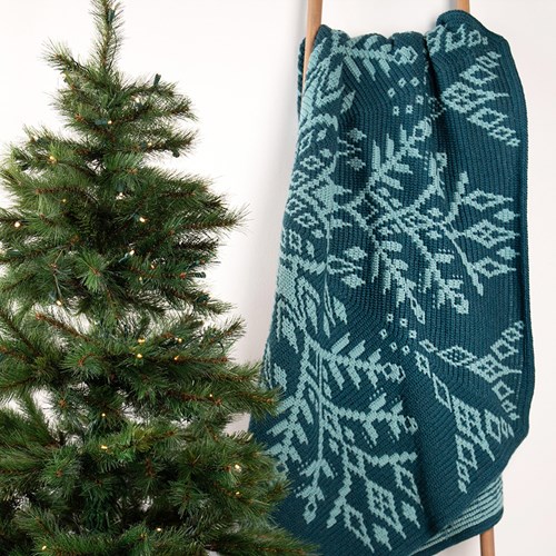 Arctic Bloom Decke Dark Blue Häkelpaket - Exklusive Muster-2