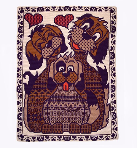 Zen Tangle Dogs Decke Mosaic Garnset - Exklusive Musterung-3