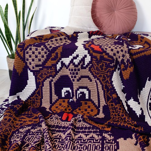 Zen Tangle Dogs Decke Mosaic Garnset - Exklusive Musterung-2