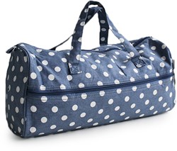 Stricktasche Denim Polka Dot