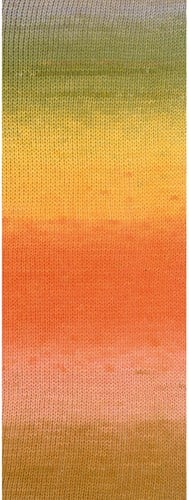 Lana Grossa Cotonella 015 Graubeige/Oliv/Gelb/Blassorange/Orange/Lachs/Nougat-2