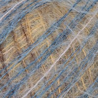 Lana Grossa Silkhair Haze Print 1216 Gray Brown / Yellow / Rose / Petrol-2