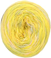 Lana Grossa Gomitolo Denim Grafitti 351 Yellow / pistachio / salmon / pink / light gray-2