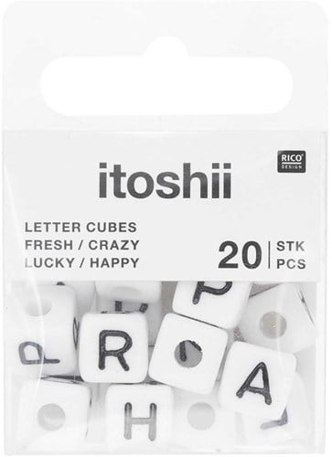 Rico Würfelperlen Armband Set fresh/crazy/lucky/happy - White-2