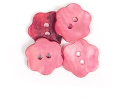 Drops Knopf Blume Rot 15mm