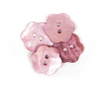 Drops Knopf Blume Rosa 15mm