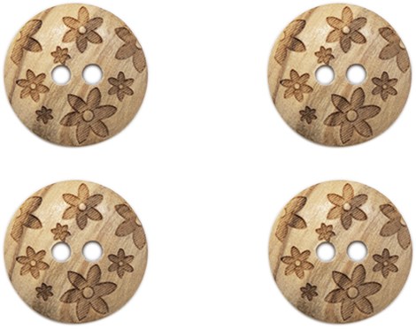 Drops Knopf Blumen 15mm