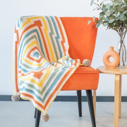Häkelmuster Yarn and Colors Amazing Square Darts Blanket