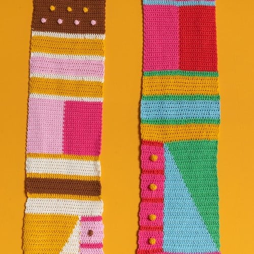 Häkelanleitung Yarn and Colors Graphic Scarf