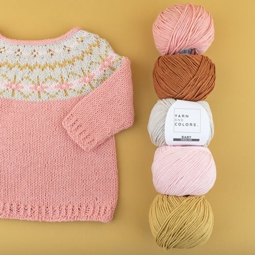 Yarn and Colors Hanna Sweater Strickpaket 1 Old Pink