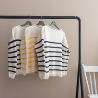 Yarn and Colors Striped Jumper Strickpaket 1 S Sunflower