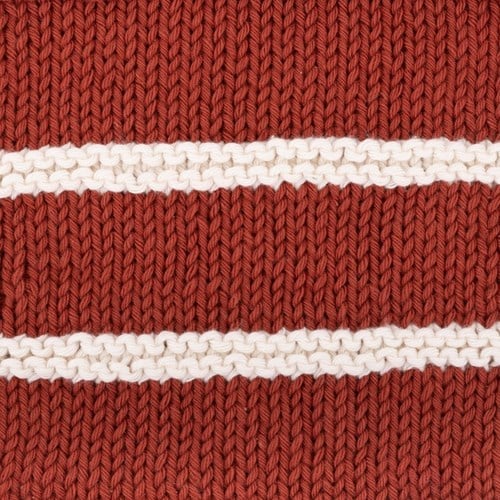 Yarn and Colors Striped Jumper Reversed Strickpaket 6 L Chestnut