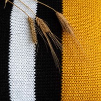 Yarn and Colors Black, White and Bright Comfy Cushion Strickpaket 015 Mustard-2