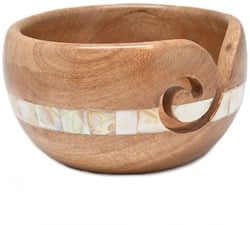 Durable Hölzerne Garnschale Perlmutt