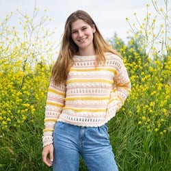 Ecopuno Pulli Mustermix mit Noppenrand Strickpaket