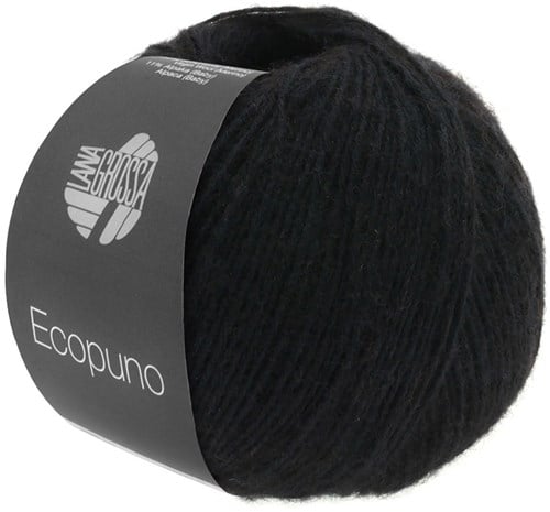 Lana Grossa Ecopuno 016 Schwarz