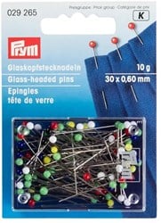 Prym Stecknadeln mit Glaskopf Silber