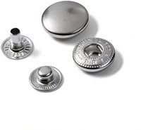 Prym Nachfüll- Druckknöpfe ohne Nähen 12mm 03 Silber-2