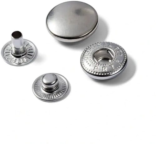 Prym Nachfüll- Druckknöpfe ohne Nähen 12mm 03 Silber-2