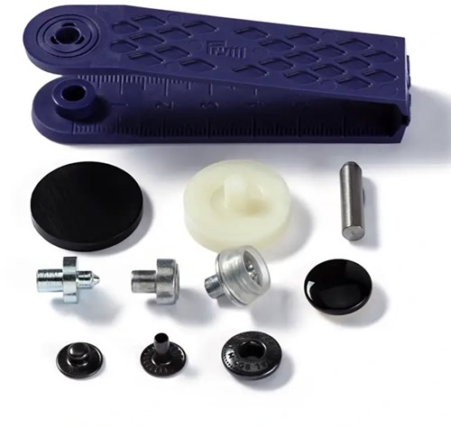 Prym Druckknöpfe ohne Nähen Anorak 15 mm 04 Schwarz-2