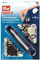 Prym Druckknöpfe ohne Nähen Anschraubbar Silber 15mm