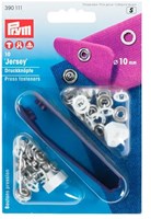 Prym Druckknöpfe ohne Nähen Jersey Ring mit Zähnchen 10 mm 02 Weiß
