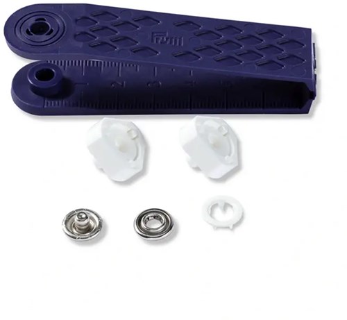 Prym Druckknöpfe ohne Nähen Jersey Ring mit Zähnchen 10 mm 02 Weiß-2