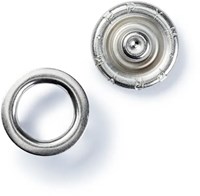 Prym Druckknöpfe ohne Nähen Jersey Ring mit Zähnchen 10 mm 01 Silber-2