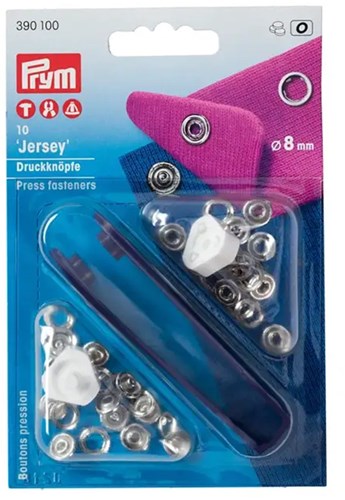 Prym Druckknöpfe ohne Nähen Jersey Silber 8 mm