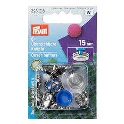 Prym Überziehbare Knöpfe mit Werkzeug Silber