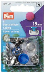 Prym Überziehbare Knöpfe mit Werkzeug Silber