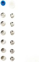 Prym Überziehbare Knöpfe mit Werkzeug Silber 15 mm-2