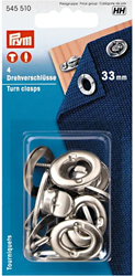 Prym Drehverschlüsse Silber 33 mm