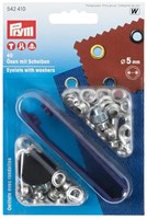 Prym Ösen mit Scheiben Silber 5 mm