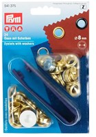 Prym Ösen mit Scheiben Gold 8 mm