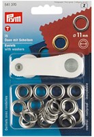 Prym Ösen mit Scheiben Silber 11 mm