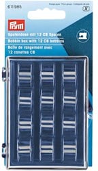 Prym Spulendose mit 12 CB Metallspulen