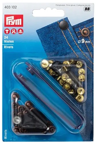 Prym Ziernieten 9 mm 02 Altes Kupfer / Bronziert