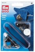 Prym Jeansknöpfe 01 American Star Altsilber 17 mm